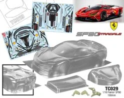 TC029 1/10 Ferrari SF90, 190mm With Light Buckle/rear Wing/rear Mirrors