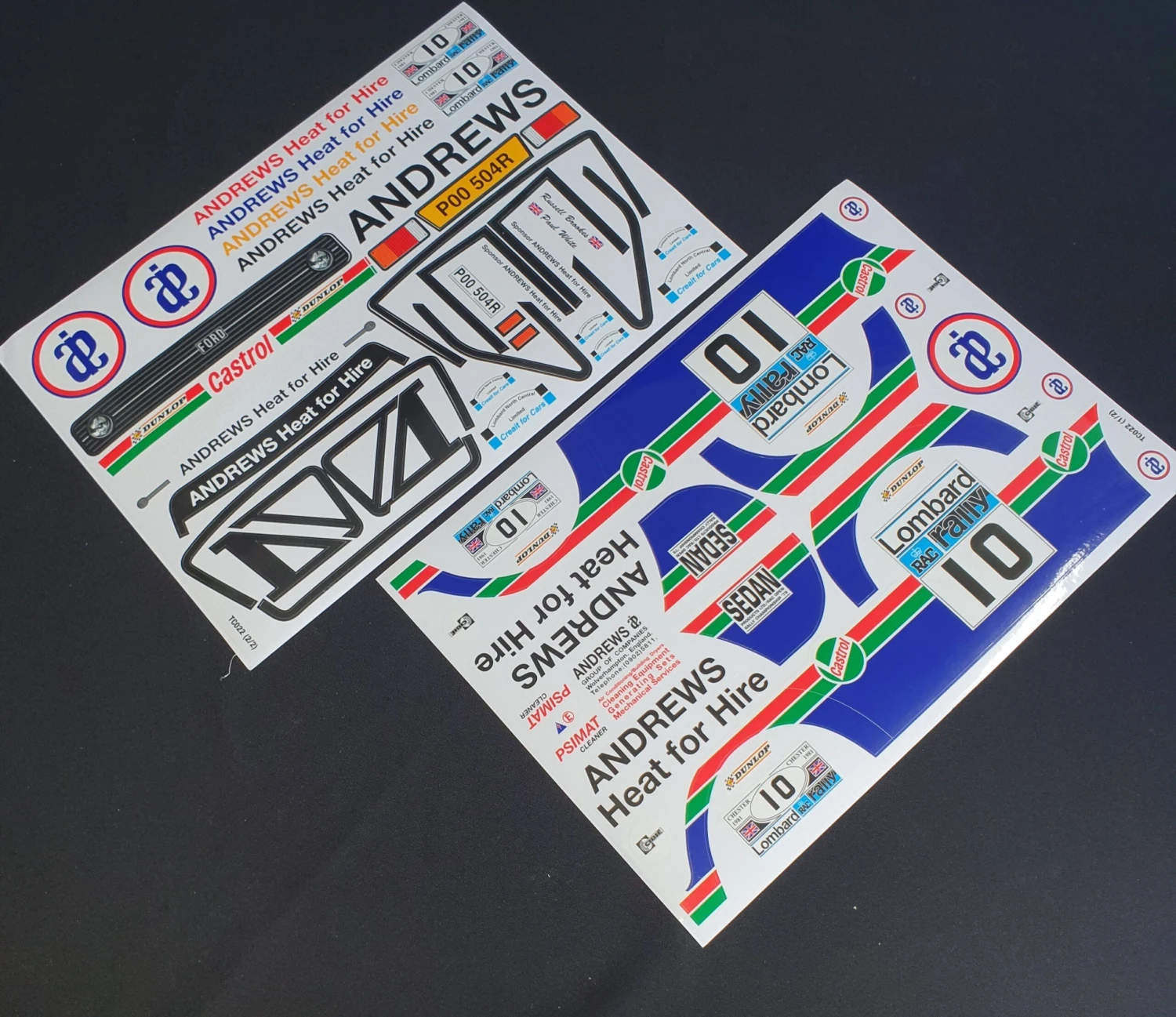 Andrews Mk2 Decal Set 3 Andrews Mk2 Decal Set