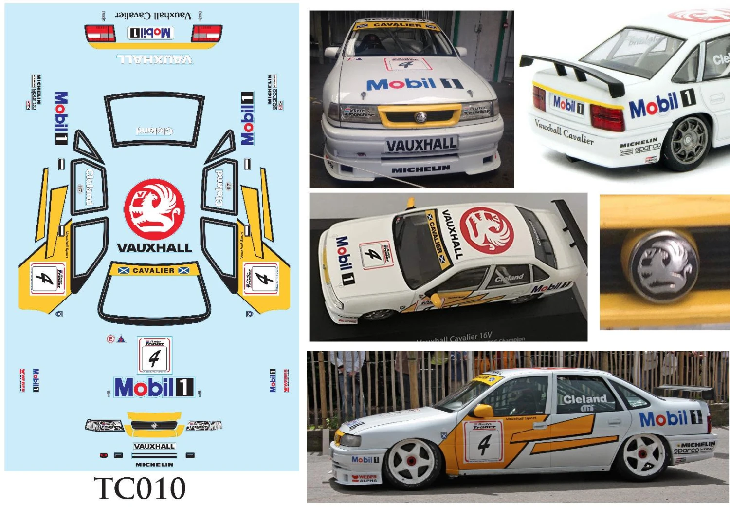TC010 1/10 Opel Vectra Mobil 1 JTCC BTCC, 184mm Tamiya TT01 TT02 4 TC010 1/10 Opel Vectra Mobil 1 JTCC BTCC, 184mm Tamiya TT01 TT02 - Image 2