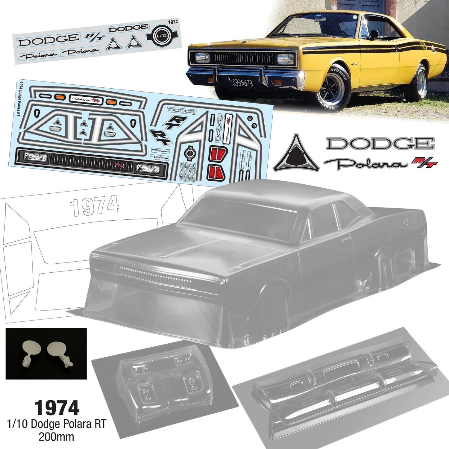 1/10 1974 Dodge Polara RT, 200mm Tamiya TT01 TT02 3 1/10 1974 Dodge Polara RT, 200mm Tamiya TT01 TT02