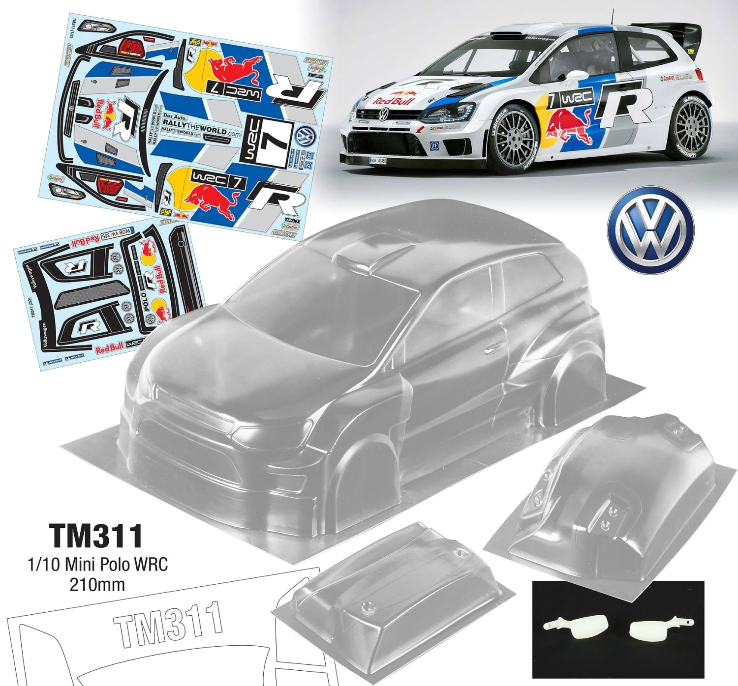 TM311 1/10 Mini Polo WRC, 210mm Tamiya M03 M05 M Chassis 3 TM311 1/10 Mini Polo WRC, 210mm Tamiya M03 M05 M Chassis