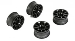 M CHASSIS WHEELS 10 SPOKE 4 PIECE "BLACK" OFFSET +4MM